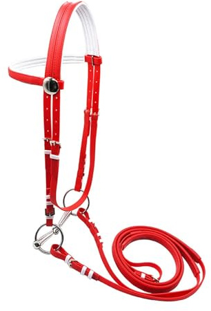 harayaa Brida para Caballo Incorporando Cabezada con Cuerda Riendas Cómodas Y Ajustables Diseño Antideslizante Uso en Granjas Deportes Horsemanship