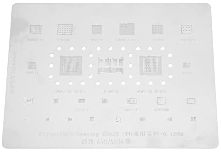 AUNMAS CPU-Zinn-Pflanzschablonennetz, 0,12 Mm Abstand, Präzise Positionierung, Tragbarer Halbgravurprozess, Edelstahl-Telefon-Zinn-Reballing-Schablone