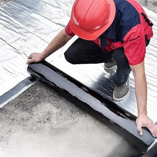 Asphalt Wasserdichtes Klebeband - Wetterfestes Dichtstoffflicken für Nahtleckreparaturen auf Dächern, Booten, Dachrinnen und Pools - Selbstklebende modifizierte Bitumenmembran