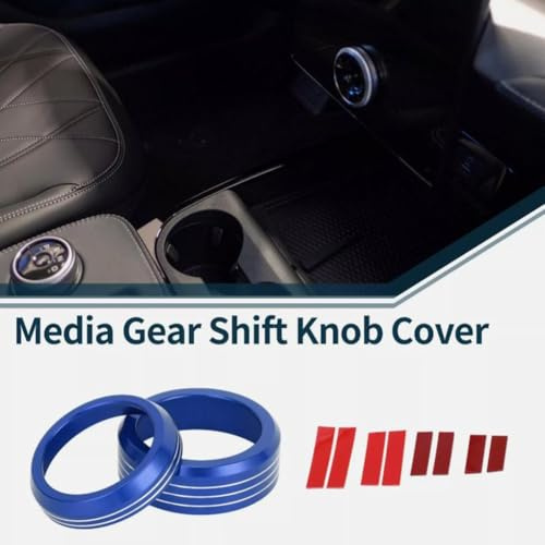 Schaltknauf-Abdeckung aus Aluminiumlegierung, für Ring, Ford Mustang Mach E 2021 2024, dekorative Schutzverkleidung Zubehör