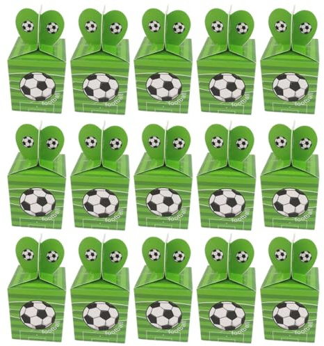 POPETPOP 50 Stück Wm Party Deko Fußball Geschenkboxen aus Papier Kleine Bonbonschachteln für Süßigkeiten und Fußballpartys zu Neujahr oder Thanksgiving