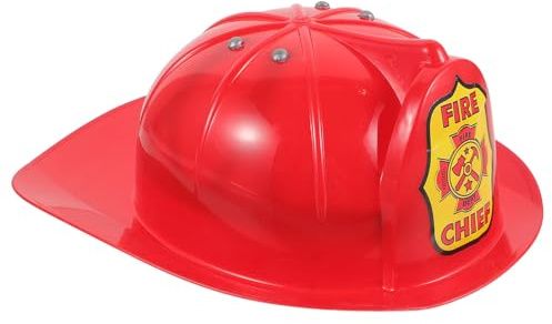 BESTonZON Feuerwehrhelm aus Kunststoff für Kinder Leicht und Realistisch Zubehör für Kinderkostüme und Rollenspiele bei Halloween oder Geburtstagsfeiern
