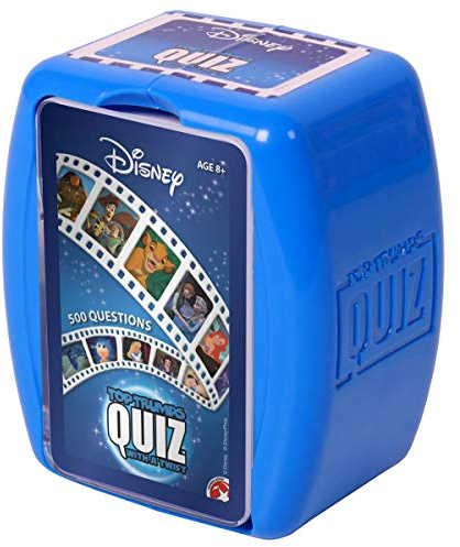 Top Trumps Quiz Disney Classic Trivia Game, 500 questions to test your knowledge and memory on Snow White, Cinderella, Zootopia, Toy Story and Simba, gift for ages 6 plus