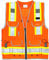 REXZUS Eine reflektierende Sicherheitsweste für Herren, Klasse 2, schwer, gewebt, zweifarbig, Ingenieur, Warnweste, 3M-Klebeband, Orange/Abendrot im Zickzackmuster (Sunset Chevron), Medium