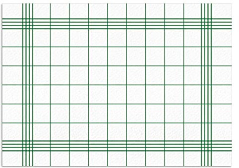 100 Tischunterlagen Landlust in grün-weiß kariert I DIN A3 eckig I Platzset aus Papier, modern I Einweg Tischset I dv549