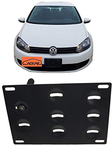 JGR Racing Car No drill Tow Eye Front Bumper Tow Hole Hook License Plate Mount Bracket Holder Adapter Relocation Kit For VW EOS MK5 MK6 GTi Golf Audi TT