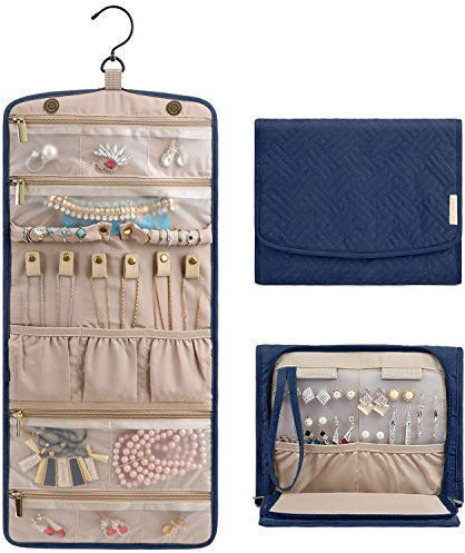 bagsmart Schmuckroll Organizer Tasche Ohrring Ring Schmuck Makeup für Ohrring Ring Halskette Armband Kulturtasche