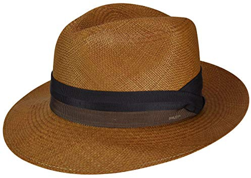 Bailey 1922 Chapeau Panama Cuban1922 Homme - Made in USA D'Ete en Paille de Soleil avec Ruban Gros Grain Printemps-ete Ete - L (58-59 cm) Marron