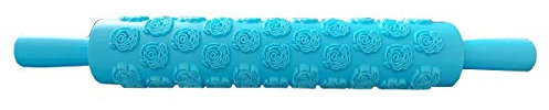 Mattarello con Decorazioni - Fiori - Rose - mattarello Decorativo - Biscotti - PVC - Cake Design - Visto in TV - Idea Regalo Natale e Compleanno