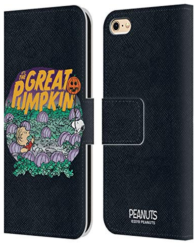 Head Case Designs Offizielle Peanuts Linus und Snoopy Spooktacular Leder Brieftaschen Handyhülle Hülle Huelle kompatibel mit Apple iPhone 6 / iPhone 6s