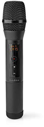 NEDIS Wireless-Mikrofon-Set - 20 Kanäle - 1 Mikrofon - Cardioid - 70 Hz - 13 kHz - 1000 Ohm - -95 dB - Lautstärke-Regler - Schwarz