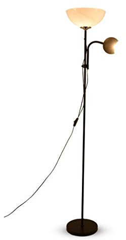 MYBA Lampadaire sur Pied Protection des Yeux LED Lampe de Salon Salon Chambre en Fer forgé Lampe de Bureau Verticale Lampe à Double Hauteur réglable Lampe à Pied