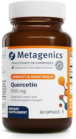 Metagenics Quercetin 500 mg Supplement - Immune & Cardiovascular Support, Antioxidant Protection - Non-GMO, Gluten-Free, Vegan - GMP Certified Facility - 60 Capsules