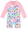 XFGIRLS Boxer Une pièce Maillot de Bain Anti UV Manches Longues/Manches Courtes pour Filles de 1 Mois à 11 Ans,2-3 ans,Rose-Licorne Rose