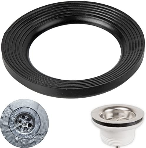 Junta de repuesto para válvula de desagüe de fregadero, 1 x, para válvula de desagüe de Ø 70 mm - 1 1/2 pulgadas, reparar en lugar de desechar, junta de repuesto, para válvula de desagüe de cocina