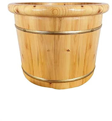 RONGJJ Handgefertigte Fußbadewannen Aus Holz, Fußwanne Für Fußbad, Saunazubehör Sauna Eimer Wanne Sauna Eimer, Fußbad Holzeimer Fuß Spa