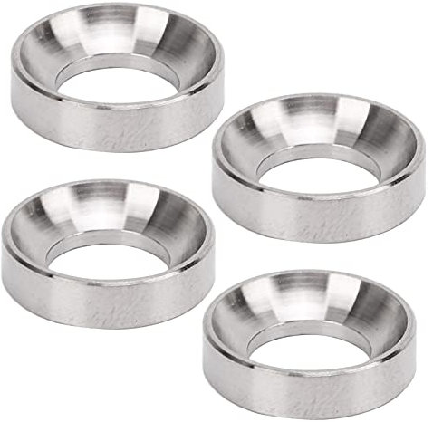 4Pcs Fahrrad Unterlegscheibe Spacer Titanlegierung Fahrradschraube Unterlegscheibe Spacer Konvex Unterlegscheibe Spacer Konvex Balancer Radfahren Fahrradteile für Mountainbike