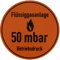 Betriebsdruckaufkleber 50 mbar Aufkleber Gas Druck Pflicht für G607 Gasabnahme Gasprüfung