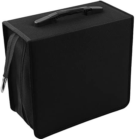 MaxAwe CD/DVD Storage Case, 320 Disc Capacity CD Wallet Disc Carry Case, Large CD DVD Storage Protective Bag with Card Holder