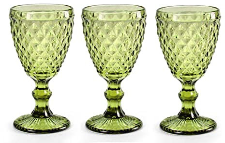 GICOS SRL GIN-820502 Lot de 6 verres à vin en verre vert 210 ml