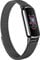 Amzpas Kompatibel mit Fitbit Luxe Armband,Edelstahl Metall Ersatzarmband mit Magnetschloss für Fitbit Luxe Damen Herren(Schwarz)