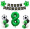 Creaher Fußball Luftballon 8 Jahre Geburtstag, Grün 8. Geburtstagsdeko Jungen, Fußball 8 Geburtstag Deko, Happy Birthday Banner 18 Zoll Stern Ballons für Kinder Fußball Party Deko