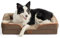 BEDSURE orthopädisches Hundebett Ergonomisches Hundesofa - 106x80 cm Hundecouch mit eierförmiger Kistenschaum für große Hunde, waschbar rutschfest Hundebetten, braun