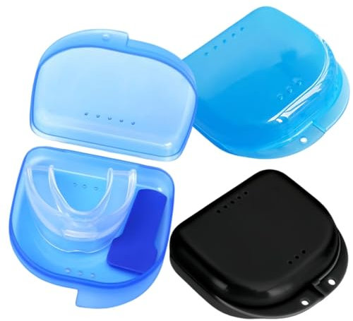 Etui Appareil Dentaire,2PCS Boite Gouttiere Dentaire,Etui pour Dentier,Boite Appareil Dentaire,Boîte Dentier,Boite Prothese Dentaire,Boîte Dentier Rangement,Étuis de Retenue Orthodontique
