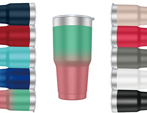 Mi Ko Mi Ka Taza Termo Café y Te para Llevar en Mano o en Coche - Taza Térmica de Acero Inoxidable Asa Tapa (900ml, Rosa Degradado)