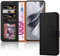 iCatchy for Oppo Reno 10 Case Leather Wallet Folio Book Flip Cover [RFID Blocking] Magnetic Closure Kickstand With Card Slots Full Protection Cover for Oppo Reno 10 Phone (Black)