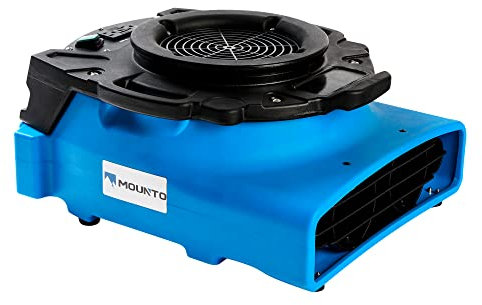 MOUNTO 1/4hp 1200CFM Low Profile Air Mover Floor Carpet Dryer Blower Fan for Water Damage Restoration
