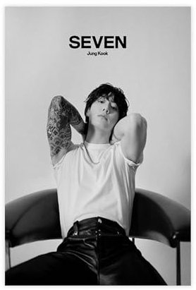 NEDOES BTS Jungkook Poster auf Leinwand, Schlafzimmer-Dekor, Sportlandschaft, Büro, Raumdekoration, Geschenk, ungerahmt, 30 x 45 cm