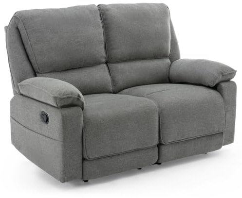 More4Homes SYDNEY FABRIC MANUAL RECLINER SOFA (Grey, 2 Seater)