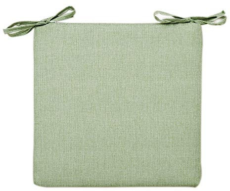 SUCADA Stuhlkissen, Sitzpolster mit Bändern und Reißverschluss, abnehmbare Bezüge, rutschfeste Sitzkissen, Esszimmer, Garten, Büro, Stuhlpolster für drinnen und draußen, Stuhl-Sitzpolster (Mintgrün