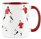 Red Football Team Mug - Sports Souvenir Gifts for Football Fans - Tea/Coffee Hot Drinks Ceramic Red & White Cup Present