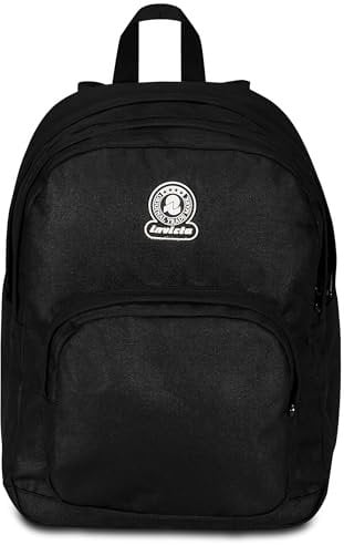 Invicta Zaino Doppio Scomparto Benin M Solid, Nero, Con Tasca Interna Attrezzata, Tasche laterali Porta Borraccia e Scomparto Porta Laptop, Scuola & Viaggio, Ragazzi