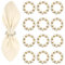 Nogeqi 12 Stück Napkin Rings Gold, Napkin Rings Mit Perlen Napkin Rings Gold Perle Weihnachten Für Hochzeitsfeier Abendessen Jubiläum Tischdekoration