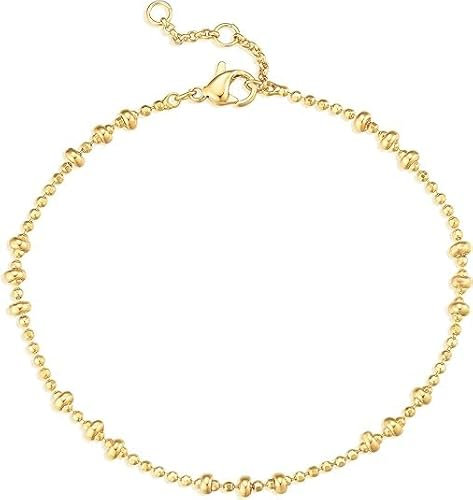 Jenosy Bracciale da donna placcato oro 14 carati, Acciaio inossidabile