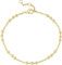 Jenosy Bracciale da donna placcato oro 14 carati, Acciaio inossidabile