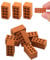 HSIXHAF 50 pcs Mini Ziegel Miniatur Ziegel Mini Modellziegel Gebäude Ziegelsteine für DIY Bauen Puppenhaus Garten Ornament Haus Spielzeug Deko, 0,79 x 0,39 x 0,4 Zoll