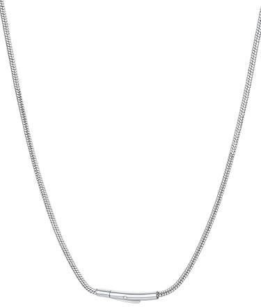 FOCALOOK Snake Chain Necklace, 2mm Thin Chains 20, Gold Necklaces for Women Men, Stainless Steel Durable Waterproof Hypoallergenic Jewellery for Layering or Pendant, Gift for Boyfriend