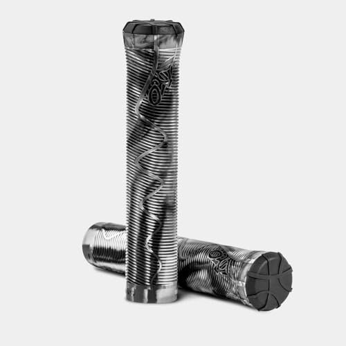 Movino Lenkergriffe Stunt Scooter Griffe 2 Stück 160 mm Thermoplastischer Gummi rutschfest Schwarz Weiß