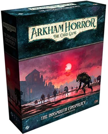 Fantasy Flight Games Arkham Horror The Card Game The Innsmouth Conspiracy Campaign Expansion - Exciting Flashback Mechanics! Cooperative LCG, Ages 14+, 1-4 Players, 1-2 Hr Playtime, Made