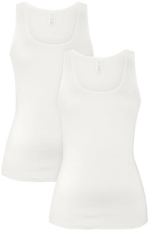 hessnatur Tanktop Rundhals Fitted 2er-Set Damen Pure Nature aus Reiner Bio-Baumwolle | nachhaltig und fair hergestellt (Fair Wear Foundation)
