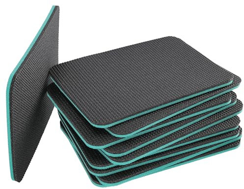 Yate Set 10 doppelte Schaumstoff Sitzkissen DIN A4 Kinder Sitzunterlage WASSERDICHT 307x220mm für Kindergarten Morgenkreis, Schulen, Waldbühne - 2 lagig, Rucksack (Grün/Grau)