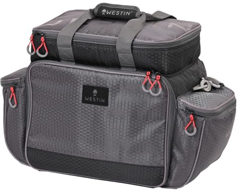 Westin W4 Master Lure Bag 5 Boxes Os Titanium Black - Angeltasche, Kunstködertasche, Wallet, Tasche für Kunstköder, Köderbox