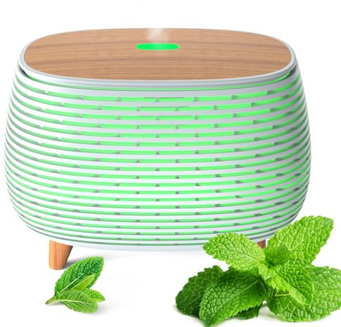 Pinci Essential Oil Diffuser, 400ml Aromatherapy Diffuser, Ultrasonic, Cool Mist Humidifier with 7 LED Color Changing Light and Auto-Off Safety, for Home Office