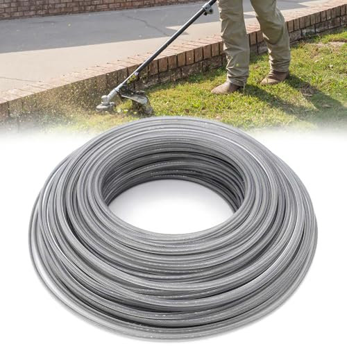 IXYHKB Hilo Desbrozadora Acero 2.4mm x 30 m, Hilo de Corte de Alambre de Acero, Línea de Corte de Hilo de Alambre para Cortacésped y Desbrozadora