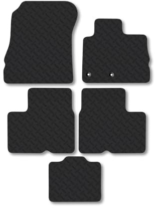 Renault Grand Scenic (2016-2024) 5mm Rubber Car Mats | Heavy Duty Rubber Tailored Fit Floor Mats Full Coverage Durable Waterproof Accessories Easy Clean Anti Slip Made in the UK