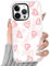 Yirlbey Transparente Coque pour iPhone 11 Pro, Aesthetic Coeur Motif Étui Heart Design Rose Housse de Téléphone pour Filles, Silicone Cover Anti-Rayures Protection Case pour iPhone 11 Pro 5,8,Rose